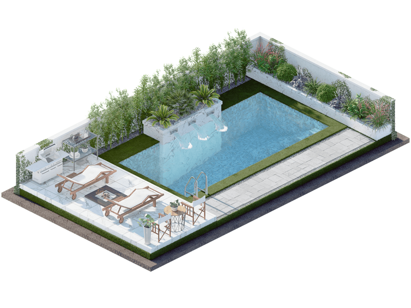 Sienna Transitional Backyard