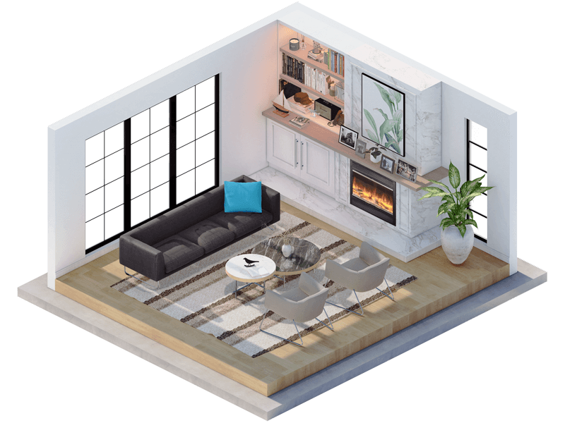 Sienna Transitional Fireplace