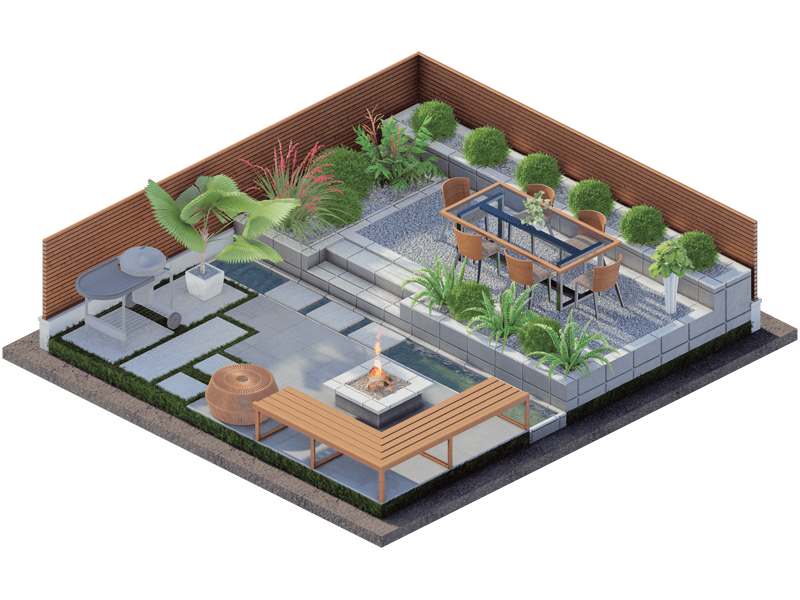 Astrid Contemporary Backyard