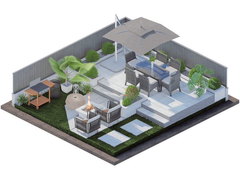 Giovani Transitional Backyard