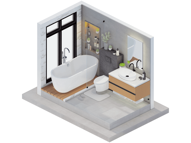 Astrid Contemporary Bathroom