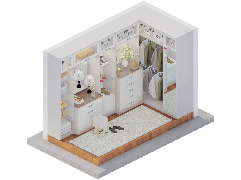 Valentina Transitional Closet