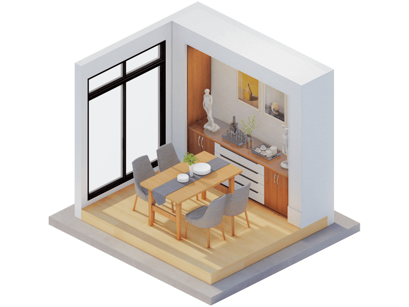 Astrid Contemporary Dining Room