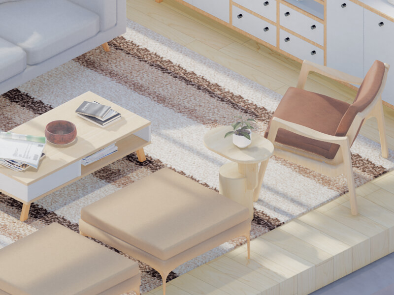 Anders Scandinavian Living Room - Image 4