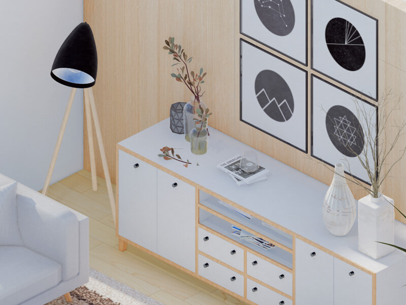 Anders Scandinavian Living Room - Image 3