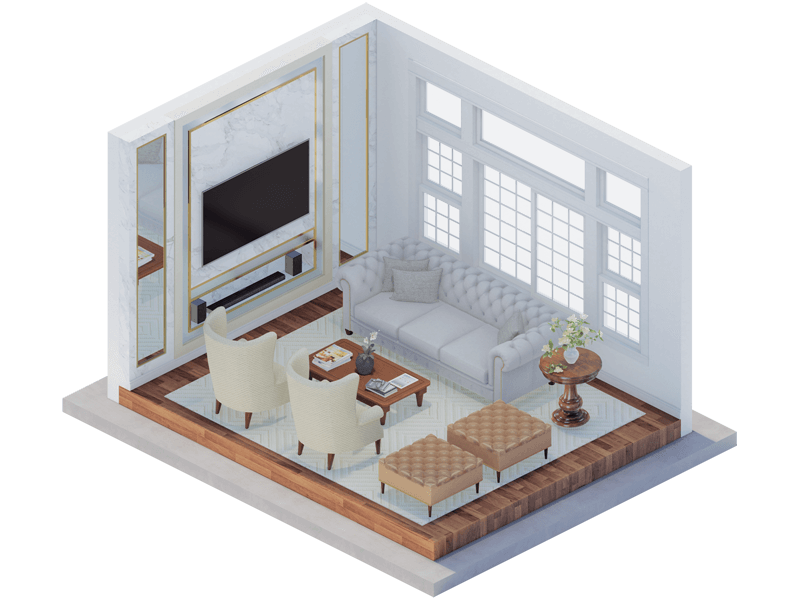 Cordelia Traditional Living Room