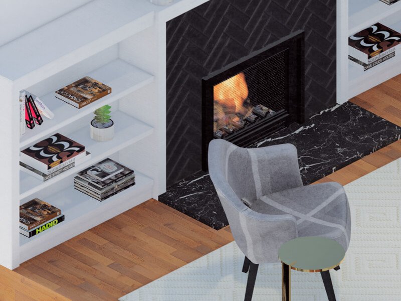 Valentina Transitional Fireplace - Image 2