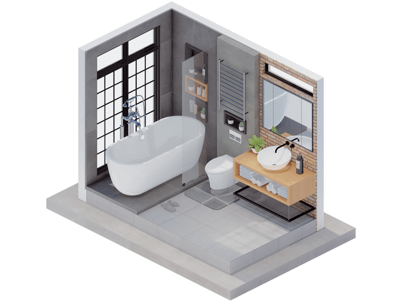 New York Industrial Bathroom