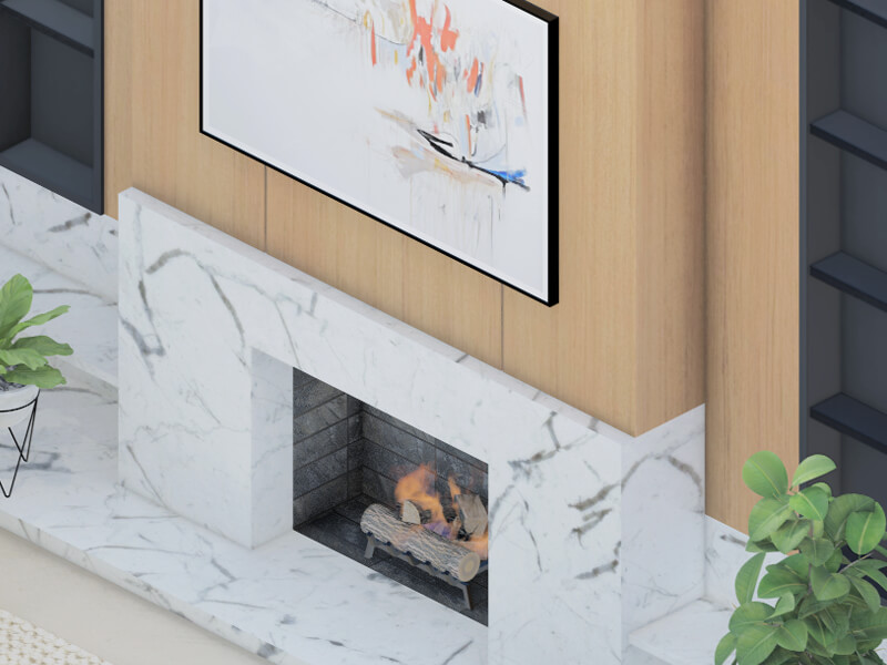 Arcos Contemporary Fireplace - Image 2