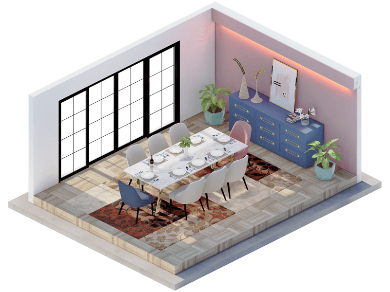 Ambrosia Eclectic Dining Room