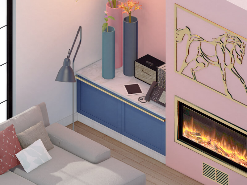 Ambrosia Eclectic Fireplace - Image 3