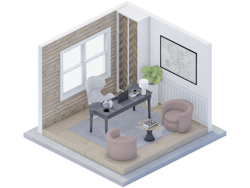 Charlotte farmhouse Home Office