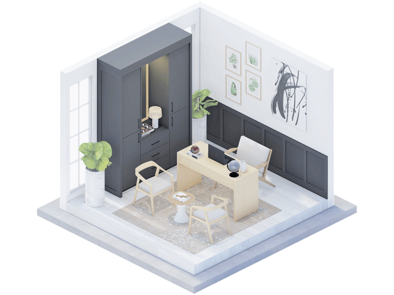 Belle farmhouse Home Office