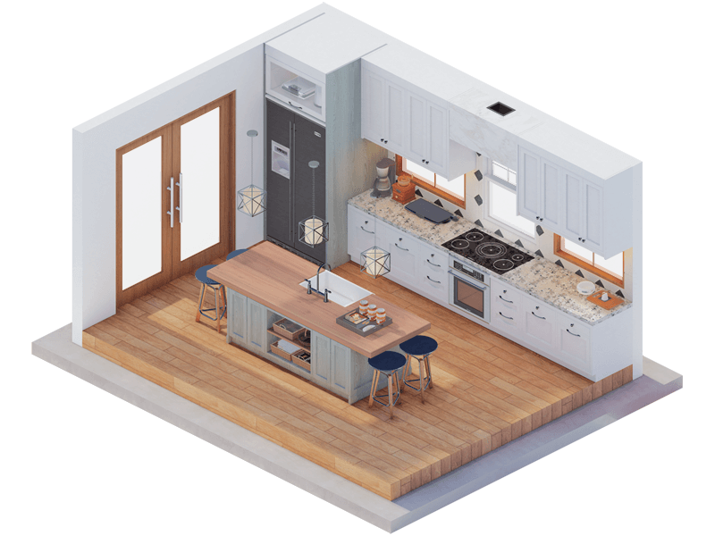 Garrison Craftsman Kitchen