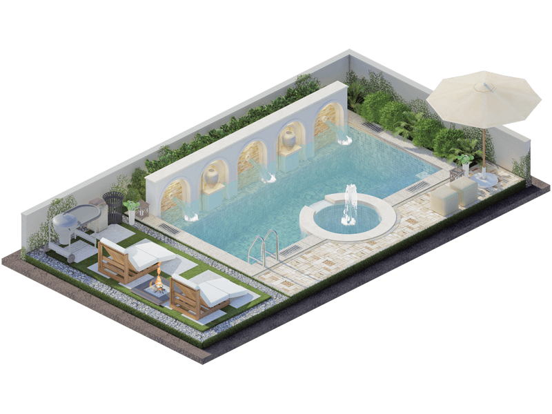 Spanish Mediterranean Backyard