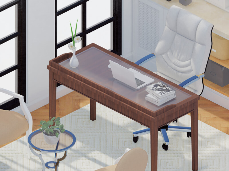 Spanish Mediterranean Home Office - Image 2