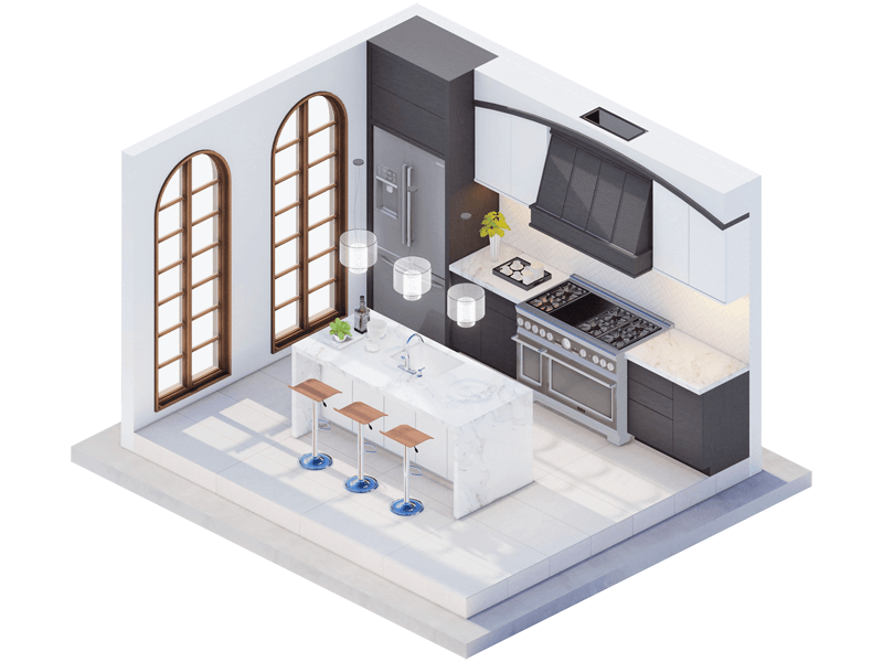 Modern Mediterranean  Kitchen