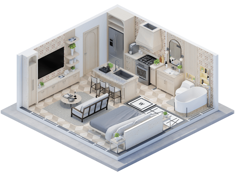 Callista Mediterranean  ADU Interior Design Plans