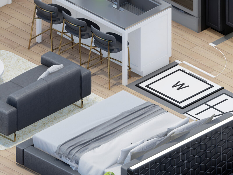 Luca Transitional ADU Interior Design Plans - Image 3