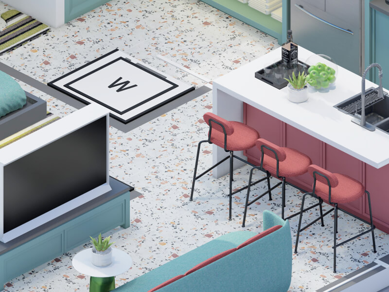 Mira Eclectic ADU Interior Design Plans - Image 3