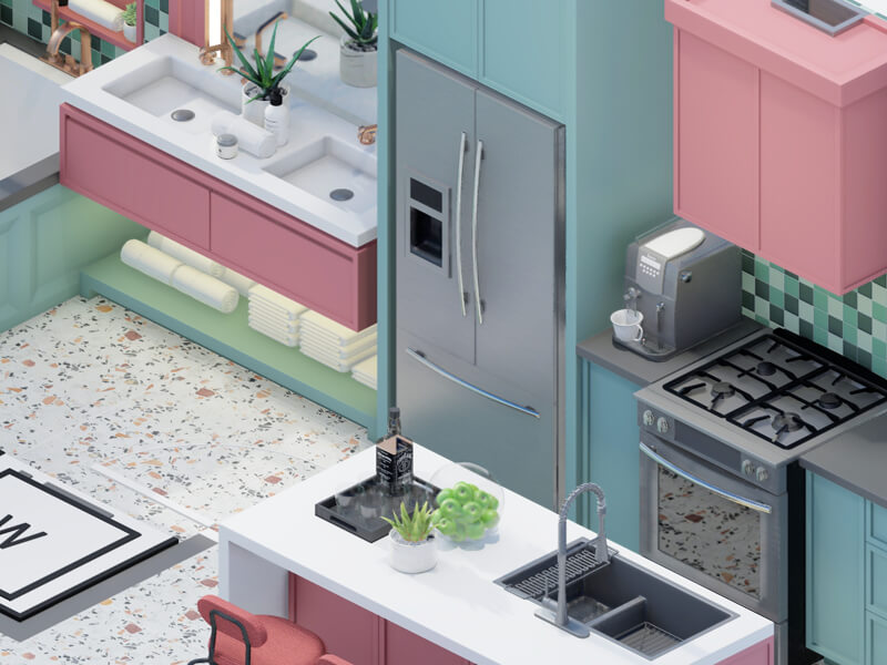 Mira Eclectic ADU Interior Design Plans - Image 4