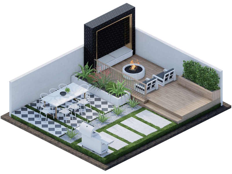 Luca Transitional Backyard