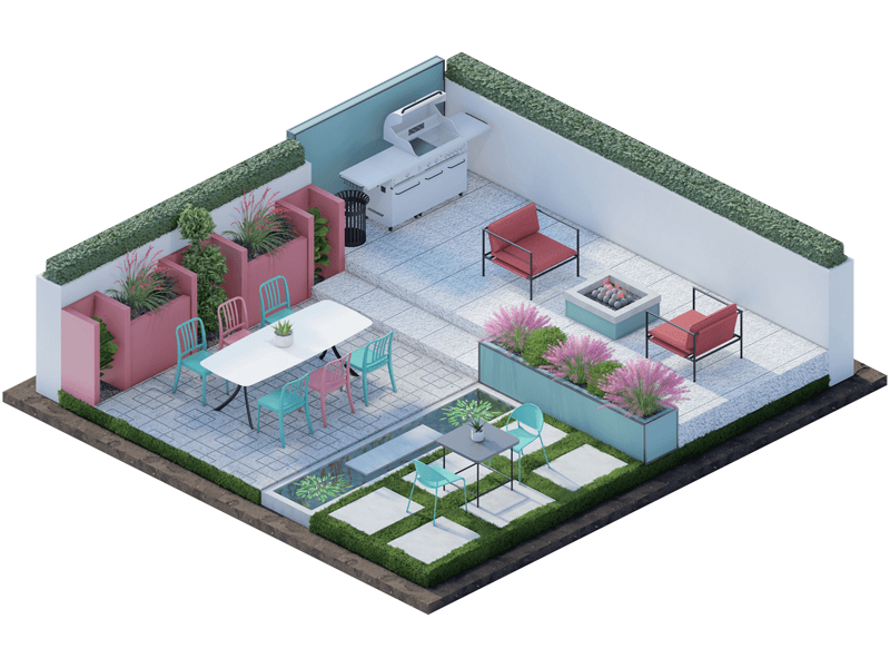 Mira Eclectic Backyard