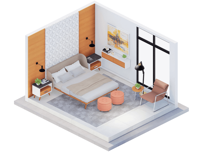 Breuer Mid-Century Modern Bedroom