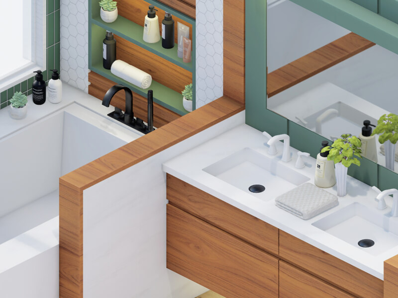 Tyrell Scandinavian Bathroom - Image 3