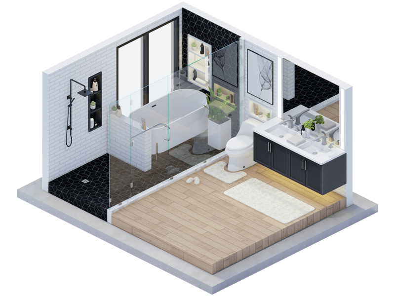 Luca Transitional Bathroom