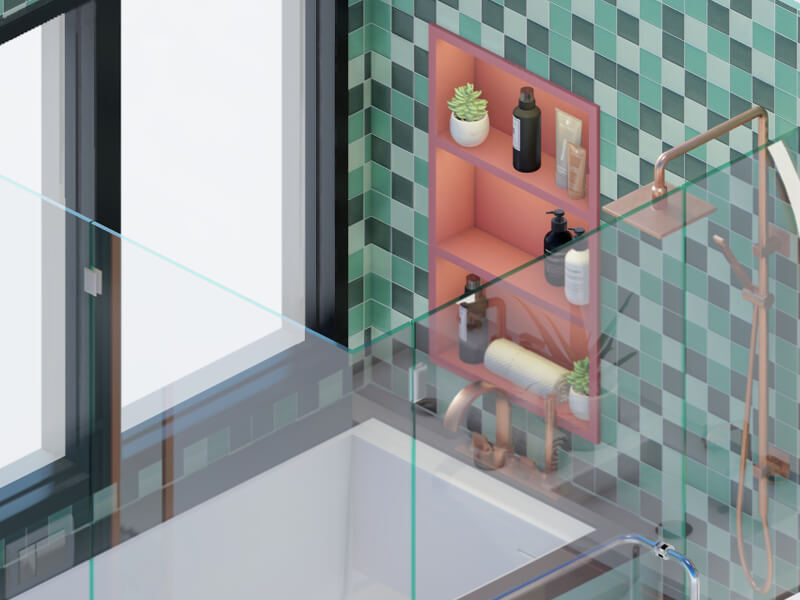 Mira Eclectic Bathroom - Image 3