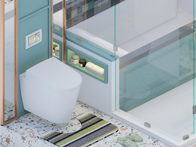 Mira Eclectic Bathroom - Image 4