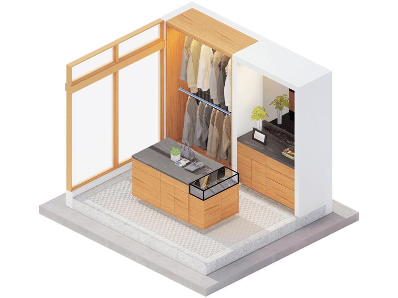 Mansfield Mid-Century Modern Closet