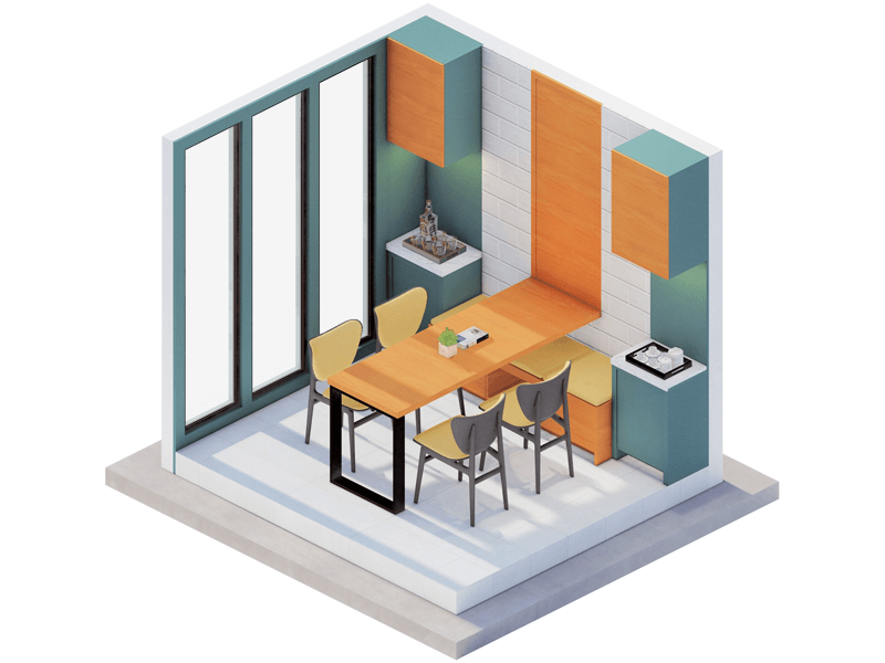 Dahlia Eclectic Dining Room