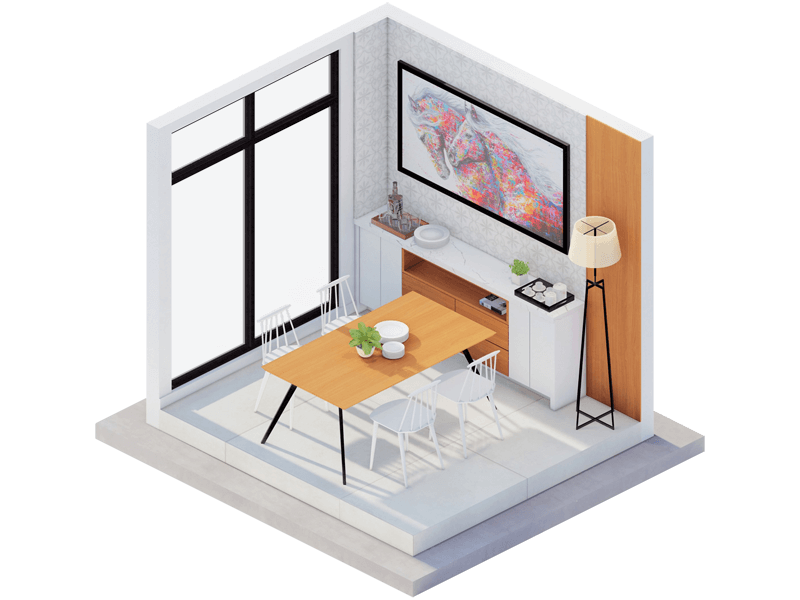 Breuer Mid-Century Modern Dining Room