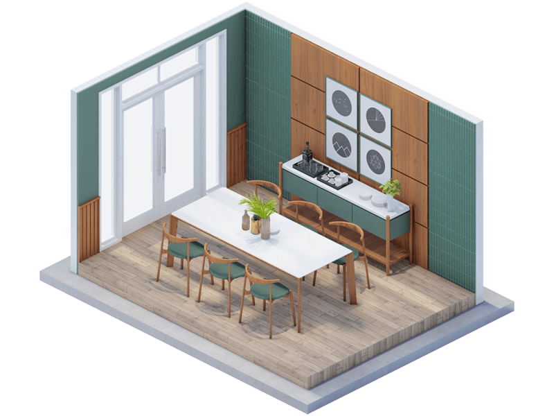 Tyrell Scandinavian Dining Room