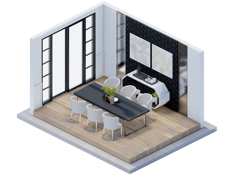 Luca Transitional Dining Room