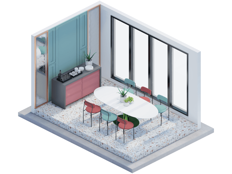 Mira Eclectic Dining Room