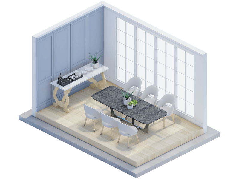 Olivia Transitional Dining Room