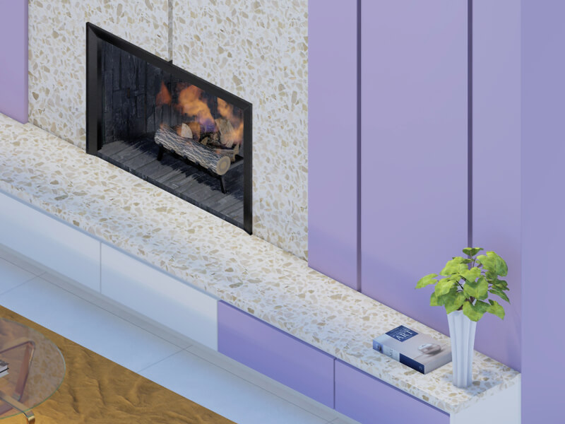 Leina Eclectic Fireplace - Image 2