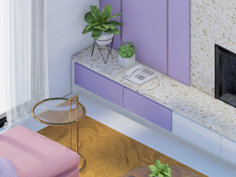 Leina Eclectic Fireplace - Image 3