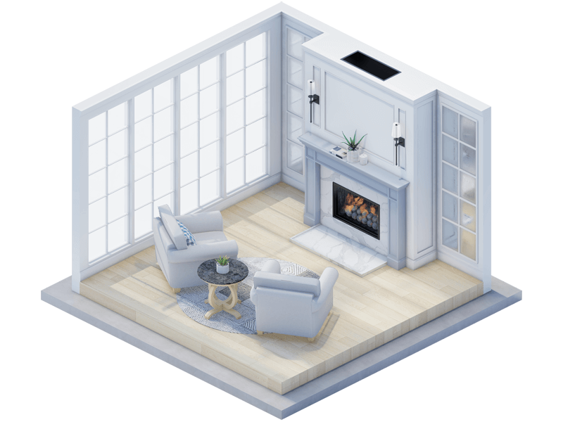 Olivia Transitional Fireplace