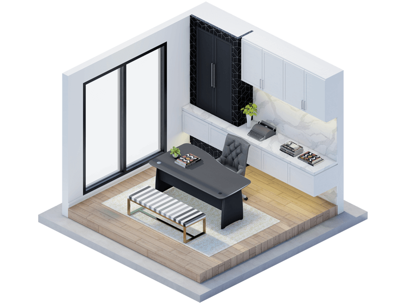 Luca Transitional Home Office