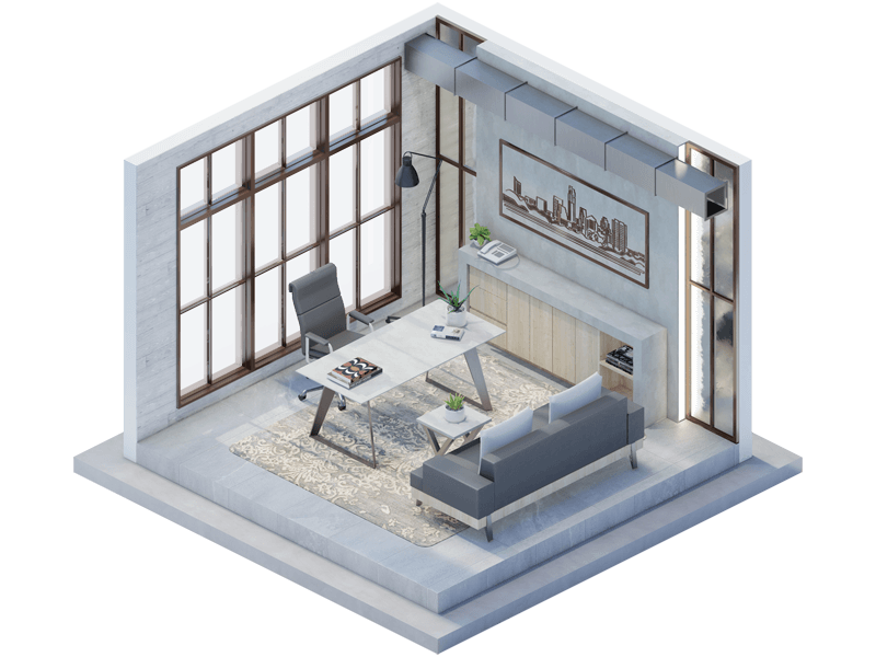 Texas Industrial Home Office