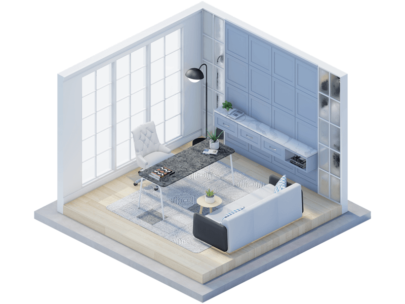 Olivia Transitional Home Office