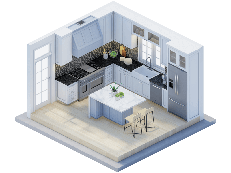 Olivia Transitional Kitchen