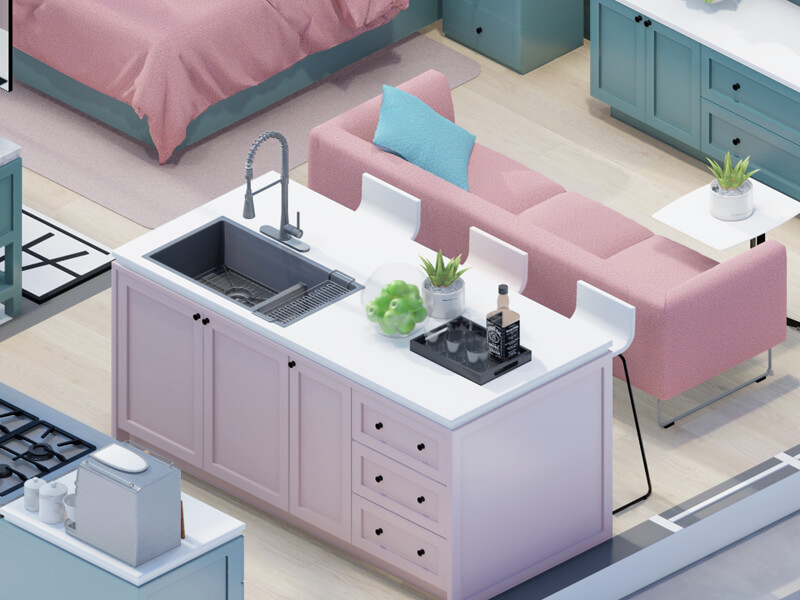 Ambrosia Eclectic ADU Interior Design Plans - Image 3