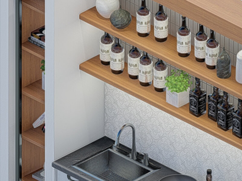 Larssen Mid-Century Modern Bar - Image 3