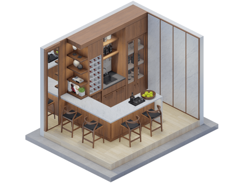 Eero Mid-Century Modern Bar