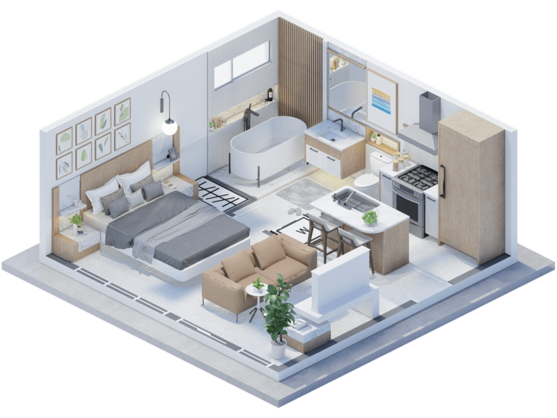 Soleado Contemporary ADU Interior Design Plans